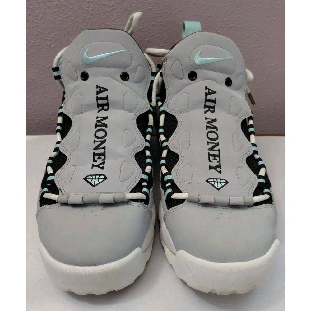 Nike Air More Money Wolf Gray Island & Green Men's Size 9 Shoes AJ2998-003 - Picture 2 of 8